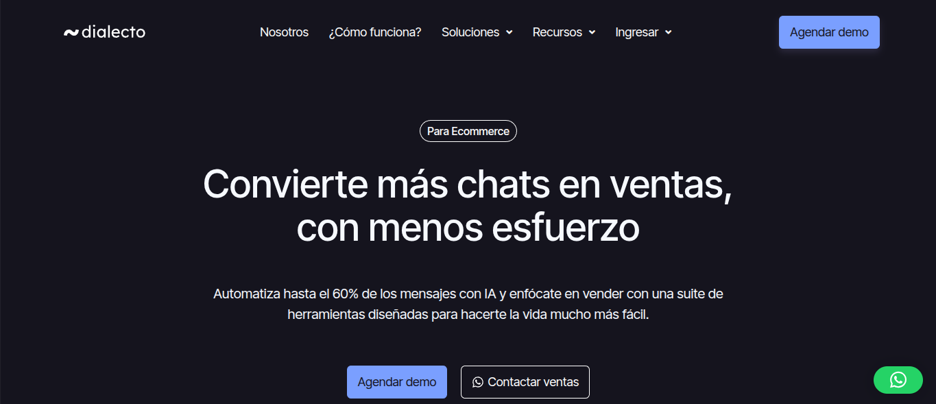 herramientas de ecommerce: Dialecto