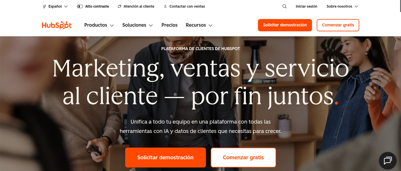 Mejores herramientas de automatización de mensajes con IA: Hubspot