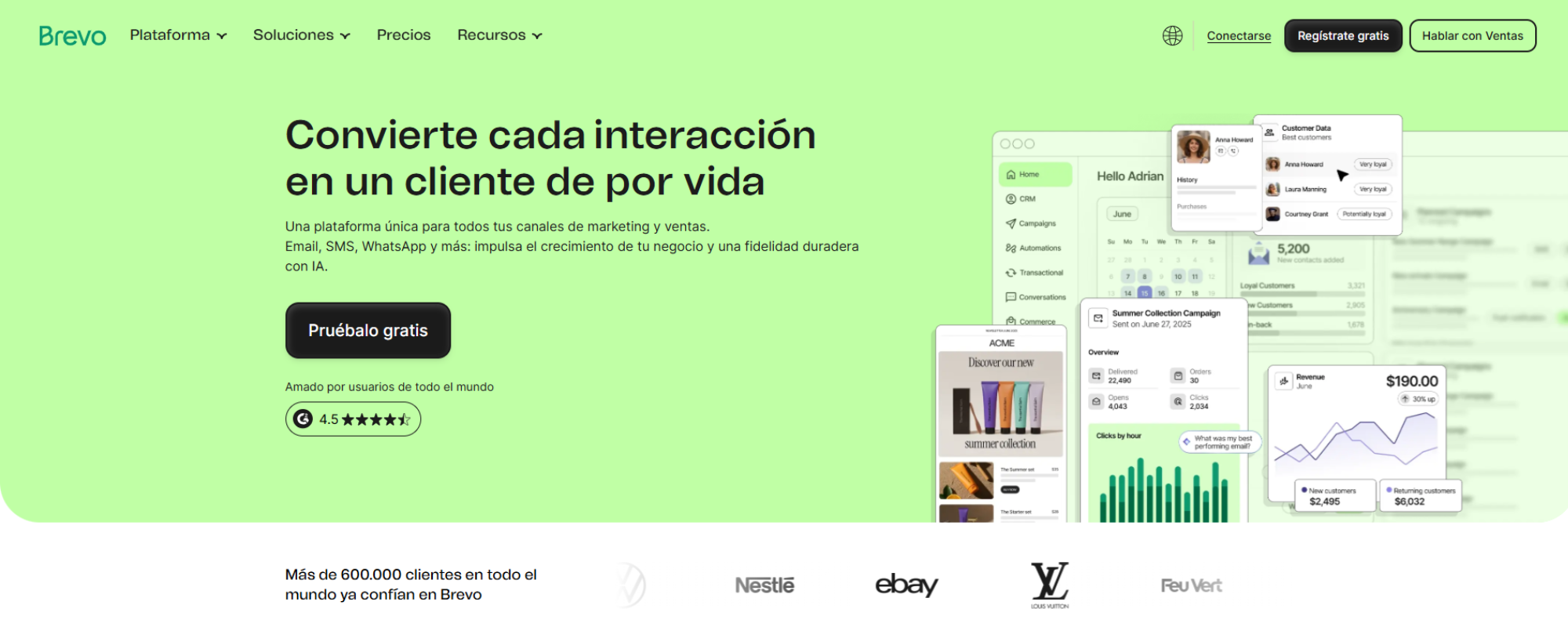 mejores herramientas para hacer marketing en WhatsApp, Brevo