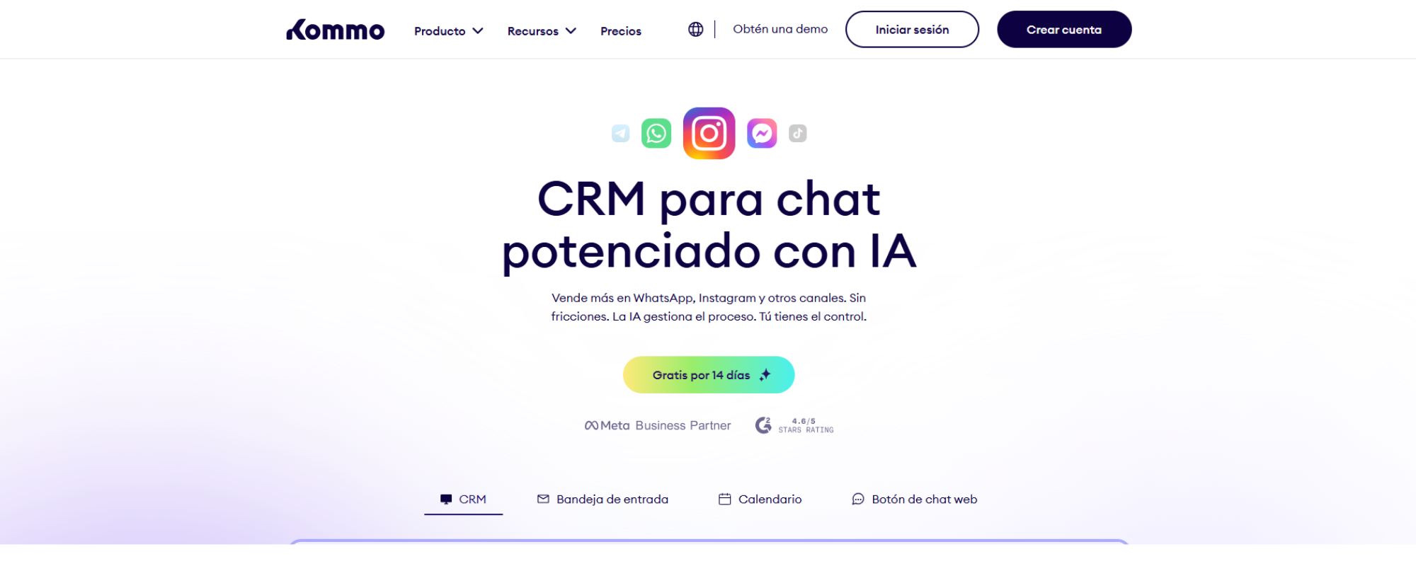 Mejores herramientas de IA para WhatsApp, Kommo