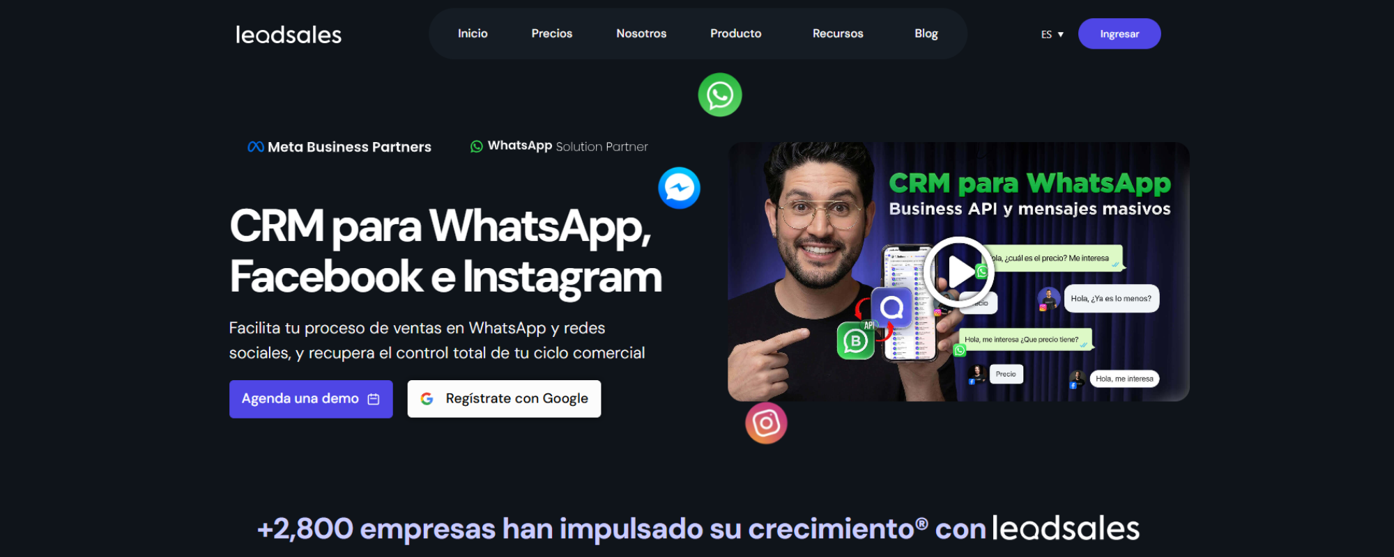 mejores herramientas para crear campañas de marketing en WhatsApp, Leadsales