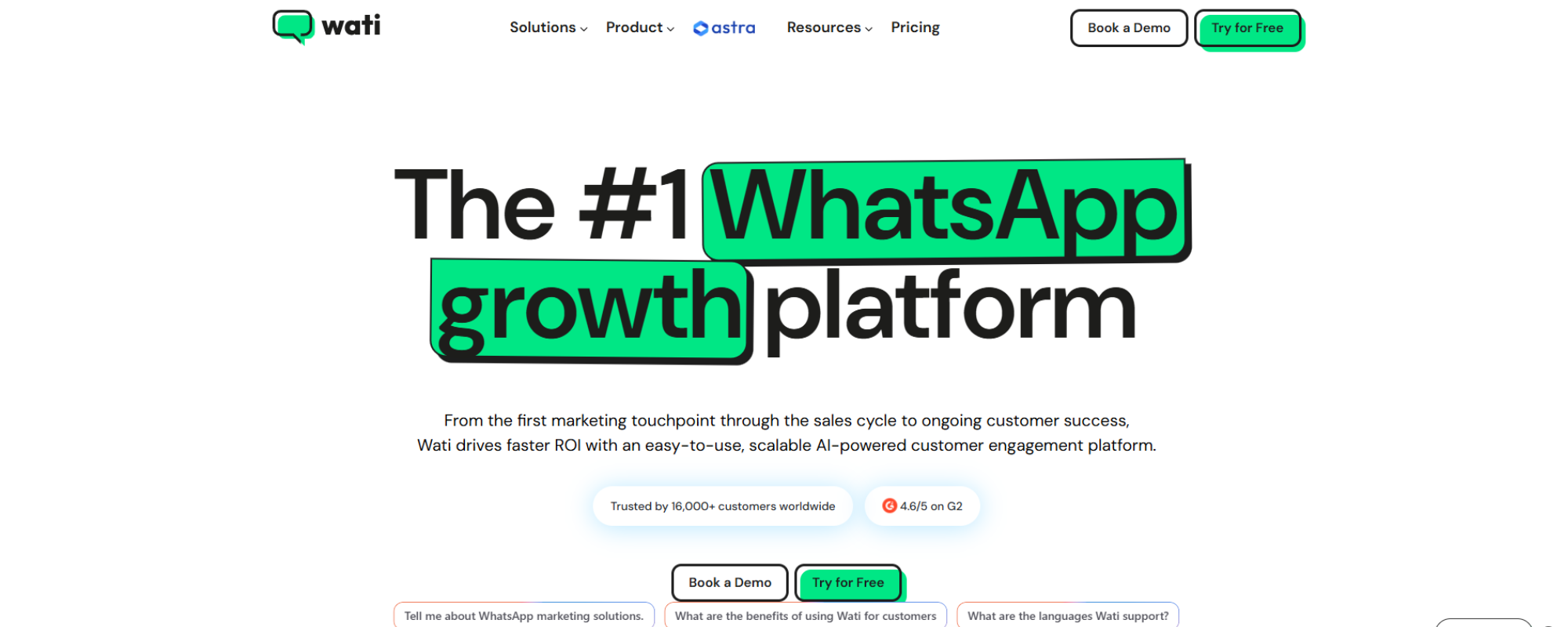 Mejores herramientas de IA para WhatsApp, WATI