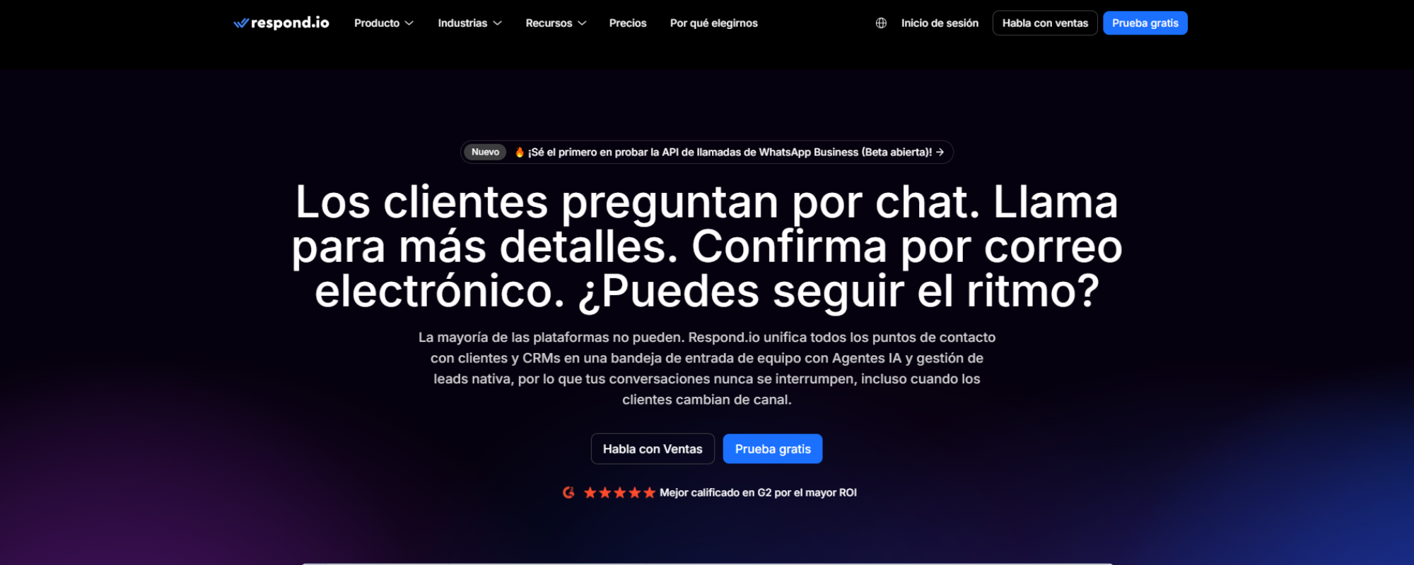 Mejores Softwares para Administrar WhatsApp en Empresas, Respond.io